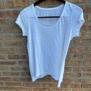 NWT J. Jill White Short Sleeve Tee Sz S